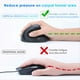 thumbnail image 4 of Ratón Óptico Vertical Ergonómico Recargable de Modo Dual USB 2.4G Inalámbrico + Bluetooth para Computadora Portátil Color Negro, 4 of 5