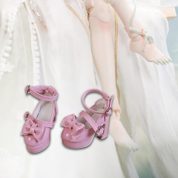 Zapatos de figura femenina CUTICAT mini 1/4 rosa con hebilla de corazón