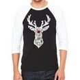 thumbnail image 1 of Men's Raglan Baseball Word Art T-shirt - Santa's Reindeer, 1 of 2