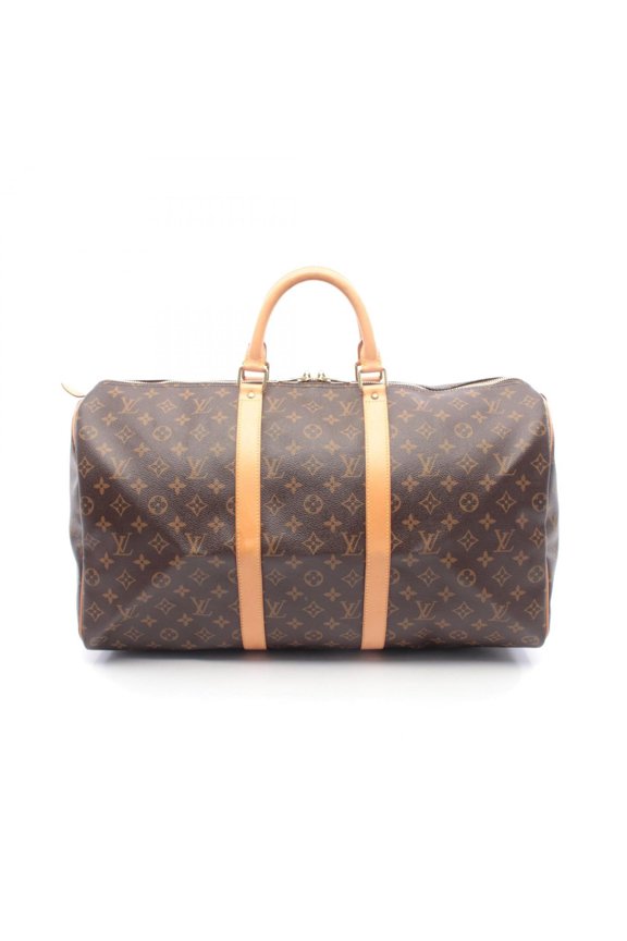 Pre-Owned Louis Vuitton Keepall 50 Boston Bag, Handbag, Coated Canvas and Leather, Monogram,...