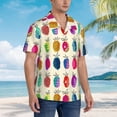 thumbnail image 6 of Colorful Pineapple Pattern Men's 3d Print Casual Button Down Shirts, Novelty Hawaiian Short Sleeves 2xl, 6 of 8