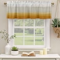 thumbnail image 2 of 2 Pack Valances for Window, Burnt Orange Beige Ombre Short Curtains for Kitchen Bedroom Living Room, Modern Abstract Art Texture Rod Pocket Small Window Treatment Valance Drapes 42 x 18 Inch, 2 of 8