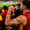 thumbnail image 1 of Disposable Football Match Flag Temporary Tattoos, 1 of 4