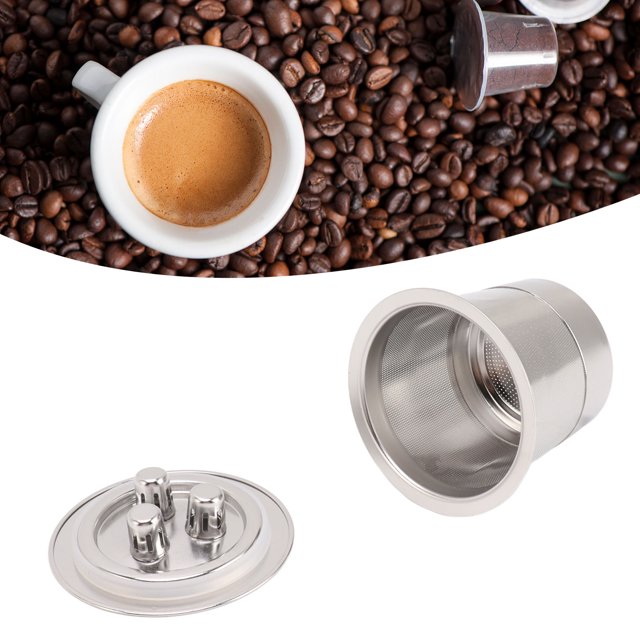 Tasse à Café, Filtre à Café Écologique en Acier Inoxydable Extraction Complète pour la Maison