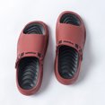 thumbnail image 4 of Platform Sandals for Men Lightweight Open Toe Clogs Air Cushion Adjustable Strap Non Slip Walking Slippers Red Size 10-10.5, 4 of 7