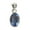 blue-topaz, variant on Solid 925 Sterling Silver Pendant For Women Men, Genuine Blue Chalcedony Faceted Oval Gemstone Unique Handcrafted Pendant For Her Him