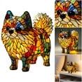 thumbnail image 3 of HzyK 2025 New 3D Stained Glass Pomeranian Lamp, Dog Series Art Night Light with Warm Ambient Glow for Pets Lovers, 3 of 8