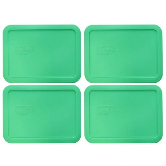 Pyrex 7210-PC Bright Green Plastic Storage Replacement Lid Cover (4-Pack)