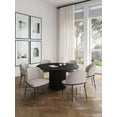 thumbnail image 2 of 7-Piece Hathaway Round Solid Wood Dining Table with 6 Dining Chairs in Wheat, 2 of 12