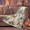 thumbnail image 6 of Serene Snowy Forest Scene Deer Fox Owl Wooden, Peaceful Bird Art Scene, Warm Flannel Blanket for Cabin and Lodge, Bird Lovers Housewarming Gift, Artistic Home Decor, 6 of 9