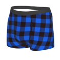 thumbnail image 2 of Junzan Buffalo Plaid Blue Black Mens Underwear Boxer Briefs For Men’s - Small, 2 of 9