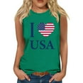 thumbnail image 1 of LSLJS Womens Tank Tops Independence Day Graphic Tank Tops Summer Casual Loose Tanks Music Vacation Tank, Womens Tank Tops, 1 of 4