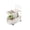 White, variant on Glass Coffee Table with Bear Design, 2 Tier Mobile Side Table