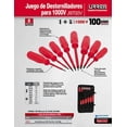 thumbnail image 2 of Juego de 8 Destornilladores Urrea 1000V Combinado J9700V, 2 of 2