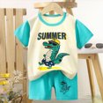 thumbnail image 2 of KPOPLK Toddler Boys Summer Outfits Sleeveless Solid Color T-Shirt Shorts Set Boy 2 Piece Clothes(2-3 Years,Sky Blue), 2 of 8