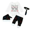 1Set Infant Baby Boy Girl Clothes Romper Pants Leggings 4PCS New Years Outfits