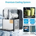 thumbnail image 4 of Garvee Slushy Machine for Frozen Drinks, 1.1 Gal x 2 Tanks Slushie Maker for Home & Commercial, 370W, Black, 4 of 7