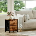 thumbnail image 5 of Eunos Small Nightstand for Bedroom with 2 Fabric Drawer, Bedside Table End Table for Closet, Wood Grain Print, 5 of 8