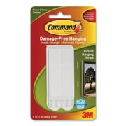 Command 17206 Picture Strip, Detachable, 7200 g, 4 Sets of 2 Stripes, Size L, White