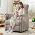 thumbnail image 2 of Power Recliner Chair, Holaki Electric Power Recliner with Side Pocket and Remote, Modern Chenille Fabric Recliner Chairs for Adults, Small Recliner for Small Space Nursery Living Room, Grey, 2 of 11