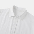thumbnail image 6 of Turilly Mens Shirts Men Casual Solid Turndown Short Sleeve Button Closure Shirt Hawaii Blouse, 6 of 6
