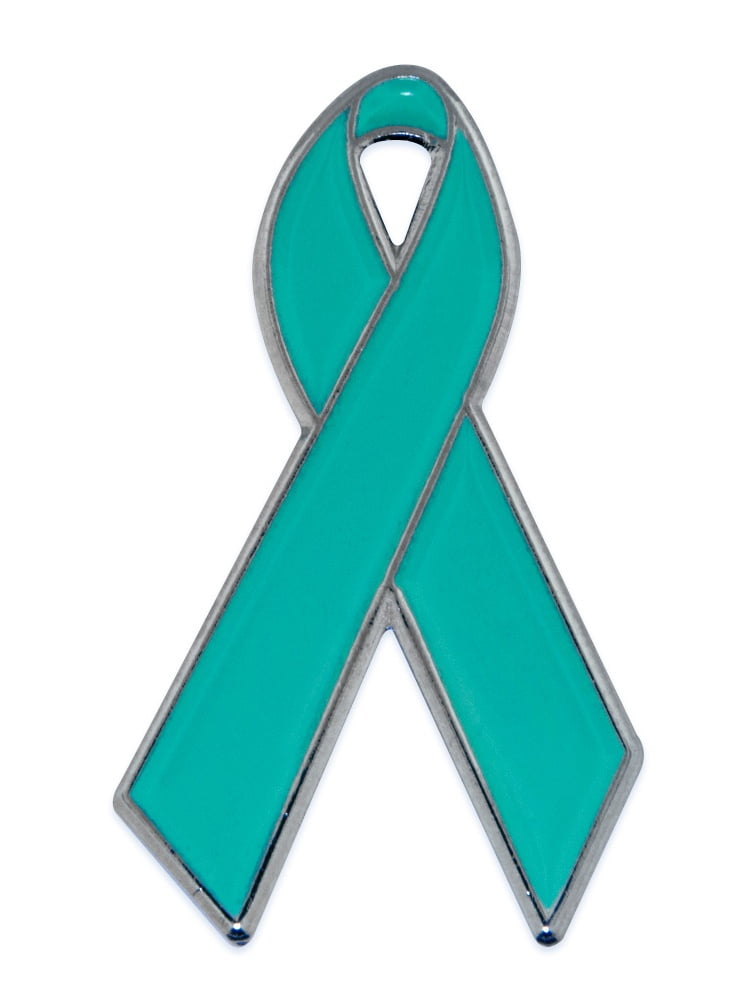 PinMart s Teal Awareness Ribbon Enamel Lapel Pin Walmart