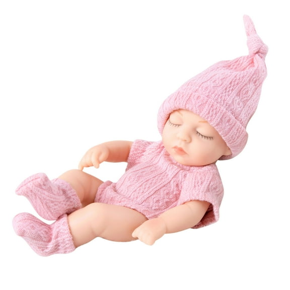 KOYPTL Lifelike Reborn Baby Dolls-9 Inch Sleeping Realistic Newborn Baby Dolls for Toddlers 1-3,Soft Cloth Body Doll with Accessories,Christmas Birthday Holiday Gift for Kids Boys Girls Aged 3 4 5