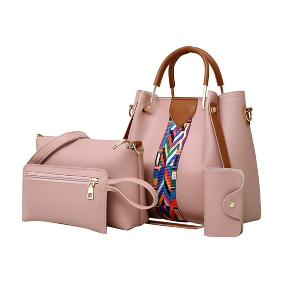 Dvkptbk Purses for Women Tote Bag Fashion Upgrade Handbags Wallet Tote Bag Shoulder Bag Top Handle Satchel Purse Set 4pcs - Savings Clearance