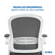 thumbnail image 3 of Silla De Escritorio Ergonómica Con Soporte Lumbar Gris Nuvai, 3 of 10