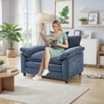 thumbnail image 5 of Gexpusm Oversized Chair with Ottoman, Modern Sleeper Chaise Lounge and Armrest ,43.7" Modern Comfy Living Room Chair with Footrest for Living Room, Bedroom and Office,Light Blue, 5 of 6