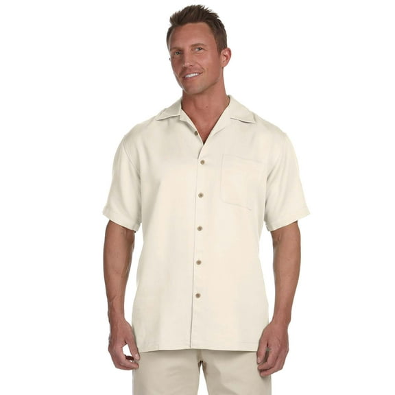Harriton Men's Bahama Cord Camp Shirt - M570