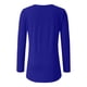 thumbnail image 4 of Moda mujer Color sólido manga larga cómoda transpirable cuello en V camisa Tops Fridja  hj4293, 4 of 4