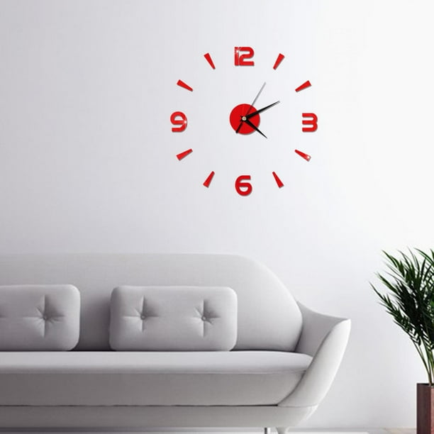 Etiqueta Engomada Moderna del Relaj de Pared del espejo de acrílico de diy para lasdororaciones de la oficina en el HOGAR
