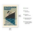 thumbnail image 2 of Morocco Senegal Levant and Black Sea By Marseilles - Compagnie de Navigation Paquet - Vintage Ocean Liner Travel Poster by Max Ponty c.1930s - Fine Art Matte Paper Print (Unframed) 30x44in, 2 of 4