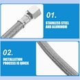 thumbnail image 3 of unbranded Air Hose Pneumatic Replacement Stainless Steel 1Pcs For Personal Use, 3 of 8