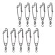 thumbnail image 2 of 10 conectores giratorios de acero inoxidable para línea de pesca con rodamiento giratorio., 2 of 7