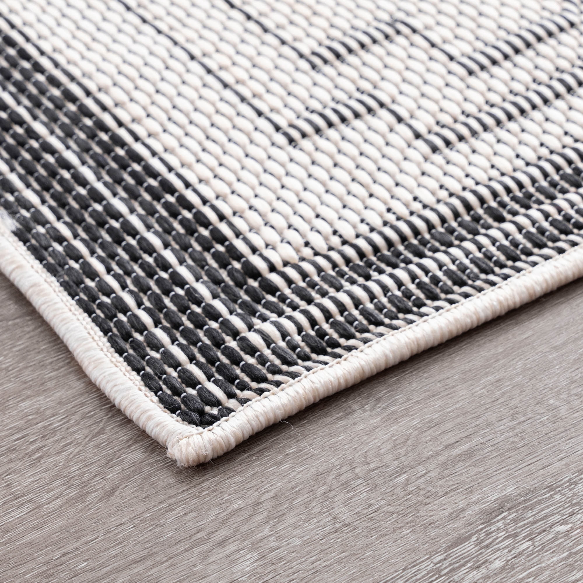 Bliss Rugs Bailey Transitional 8' x 10' Dark Gray and White Indoor Outdoor Area Rug