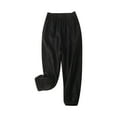 thumbnail image 3 of TYGHBN Women's Casual Summer Pants Comfortable Everyday Wear Long Trousers for Ladies Lightweight Breathable Loose Fit Summer Work Pants for Women Drawstring Sweatpants Women Womens Stretchy Pants, 3 of 3