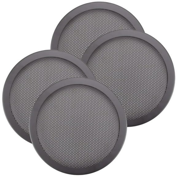 Nippon America 2 Pairs - 12" inch Woofer Metal Mesh Speaker Grill with Speed Clips & Screws - Black