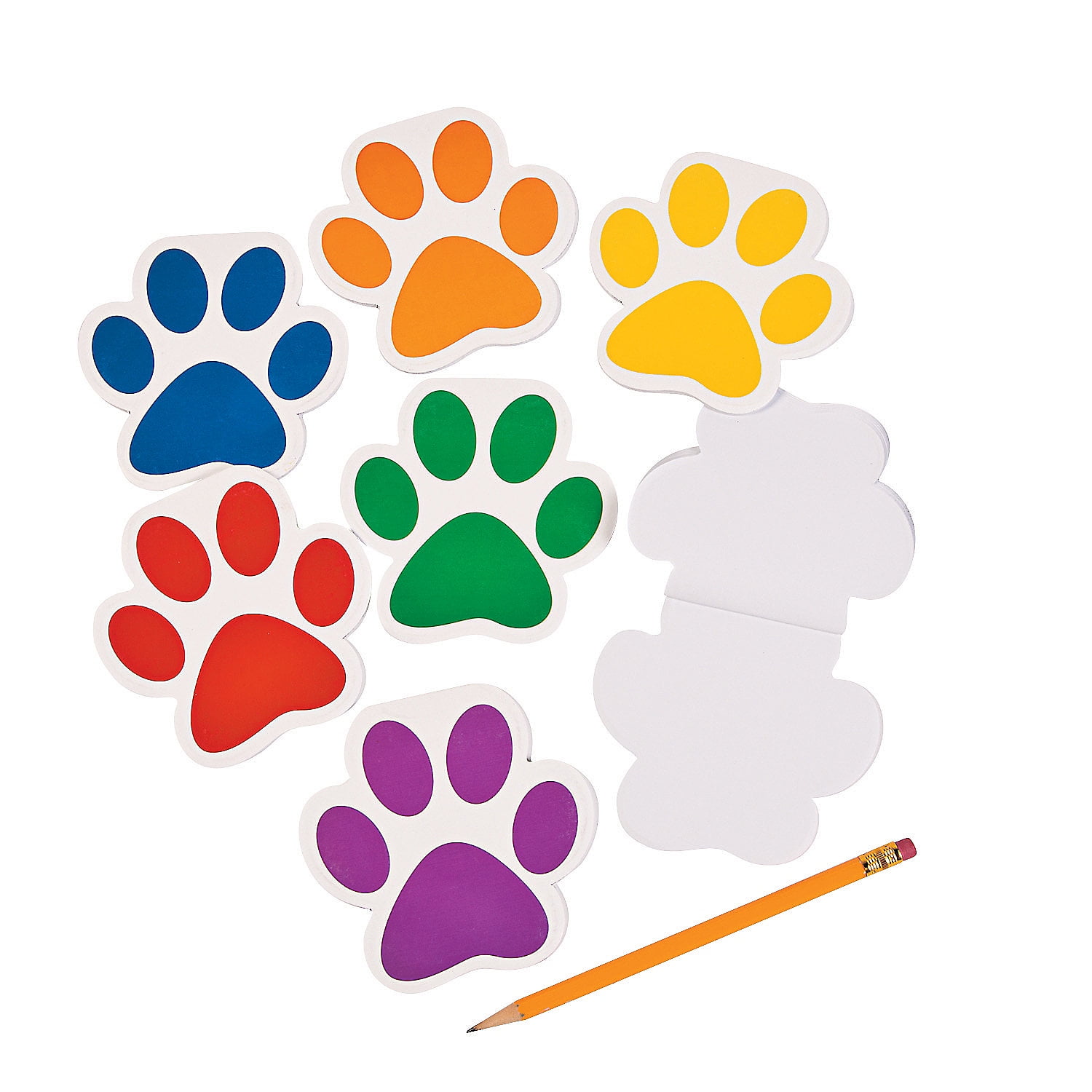 Paw Print Notepads - Party Favors - 24 Pieces