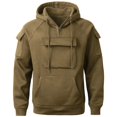 thumbnail image 5 of DDAPJ pyju Oversized Cargo Hoodies for Men Quarter Zip Pullover Raglan Long Sleeve Drawstring Athletic Hiking Work Sweatshirts with Multi Pockets M, 5 of 7