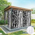 thumbnail image 6 of Outdoor Curtains for Patio Waterproof, Black White Striped Outdoor Privacy Panels Grommet, Farmhouse Stripes Modern Abstract Art Blackout Outside Curtains for Porch/Cabana 54"x108", 2 Panels, 6 of 8