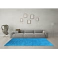 thumbnail image 3 of Ahgly Company Indoor Square Oriental Light Blue Industrial Area Rugs, 6' Square, 3 of 4