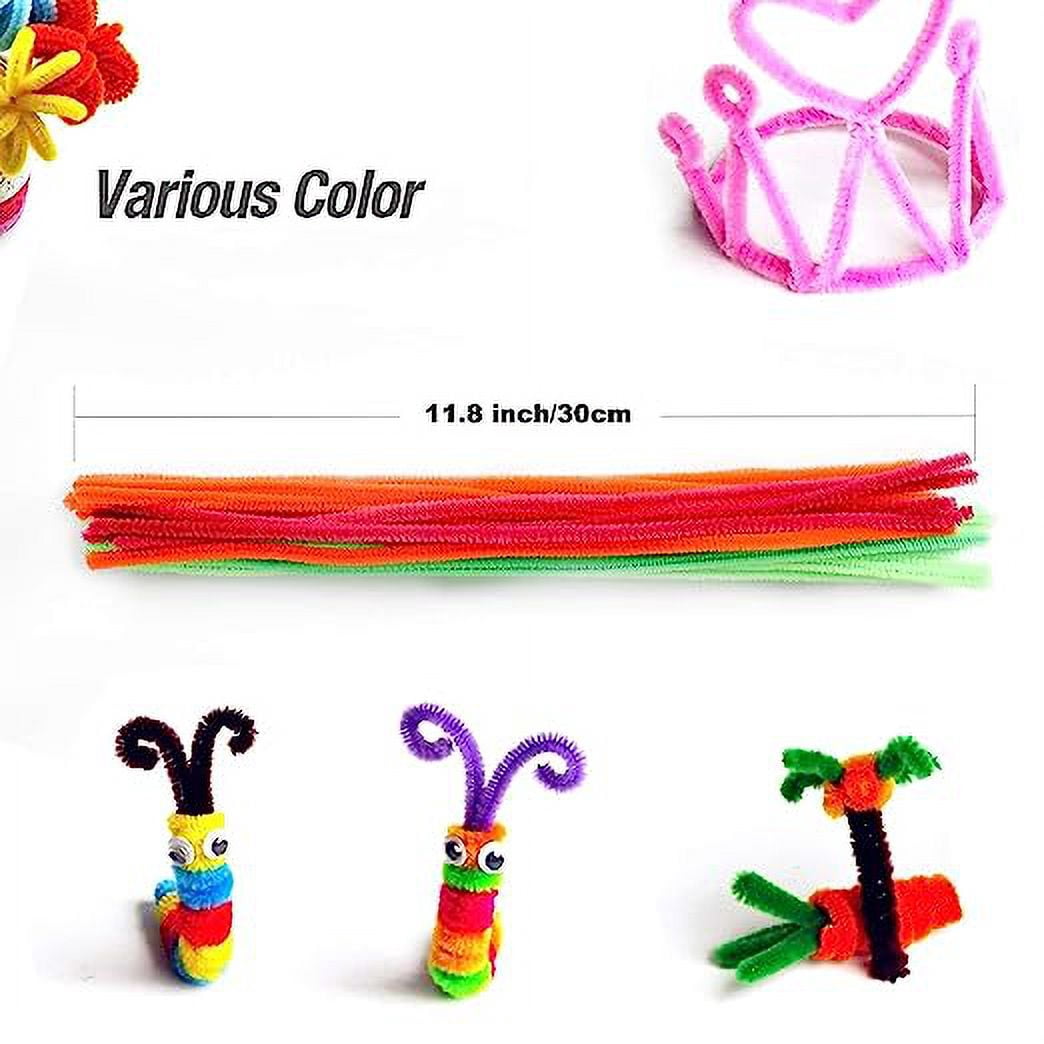 Zhuge 900 Pieces Pipe Cleaners Chenille Stems 6 mm x 12 Inch for DIY Art Craft, Assorted Colors (18 Colors)