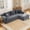 Gray, variant on Aukfa Modular Sectional Sofa with Chaise, 95" Boneless Cloud Couch for Living Room, Black