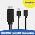 thumbnail image 2 of USB Female to HDMI-compatible Male 1080P HDTV TV Digital AV Adapter Cable Wire Cord, 2 of 7