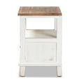 thumbnail image 5 of Baxton Studio Glynn Rustic Farmhouse Weathered Two-Tone White and Oak Brown Finished Wood 1-Drawer End Table, 5 of 9