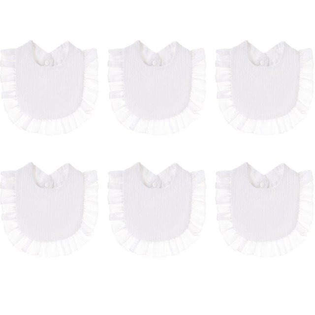 Paquete de 6 baberos de algodón para bebé.