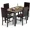 Brown, variant on MOOSENG Dining Table Set for 4, Faux Marble Kitchen Table and Chairs Set of 4, 5-Piece Dining Room Set with PU Leather Upholstered Chairs for Small Space, Gray