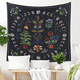 thumbnail image 1 of Tapiz de luna de plantas, tapiz botánico de fase lunar para colgar en la pared, tapiz de plantas florales, tapices naturales, tapiz floral estético, decoración de pared botánica para dormitorio, sala, 1 of 7